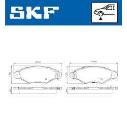 Brake Pad Set VKBP80119E SKF VKBP 80119 E OE Ref 4106000Q0A SKF