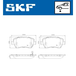 Brake Pad Set VKBP80128A SKF VKBP 80128 A OE Ref D10601HA0C