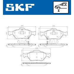 Brake Pad Set VKBP80131A SKF VKBP 80131 A OE Ref 044650D050 SKF