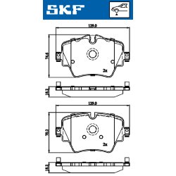 Brake Pad Set VKBP80132 SKF VKBP 80132 OE Ref 34106860019