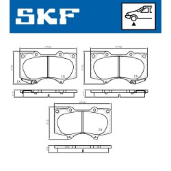 Brake Pad Set VKBP80135A SKF VKBP 80135 A OE Ref 4605A472