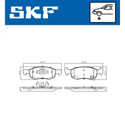 Brake Pad Set VKBP80138A SKF VKBP 80138 A OE Ref 01605280