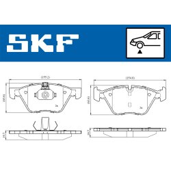 Brake Pad Set VKBP80141 SKF VKBP 80141 OE Ref 34112288875