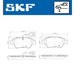 Brake Pad Set VKBP80145E SKF VKBP 80145 E OE Ref 71770062