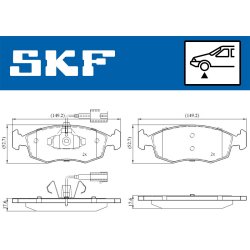 Brake Pad Set VKBP80146E SKF VKBP 80146 E OE Ref 77365729