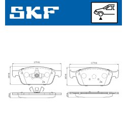 Brake Pad Set VKBP80151 SKF VKBP 80151 OE Ref 1775091