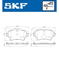 Brake Pad Set VKBP80153 SKF VKBP 80153 OE Ref 34106863293 SKF