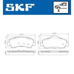 Brake Pad Set VKBP80154 SKF VKBP 80154 OE Ref 1608691380