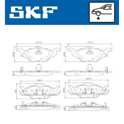 Brake Pad Set VKBP80158A SKF VKBP 80158 A OE Ref 1605000