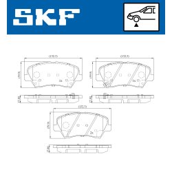 Brake Pad Set VKBP80161A SKF VKBP 80161 A OE Ref 581010WA10