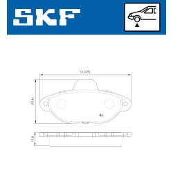 Brake Pad Set VKBP80162E SKF VKBP 80162 E OE Ref 5892736