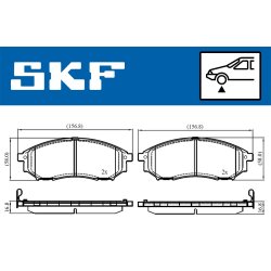 Brake Pad Set VKBP80166A SKF VKBP 80166 A OE Ref 410600V790