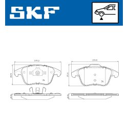 Brake Pad Set VKBP80168 SKF VKBP 80168 OE Ref 1609987980