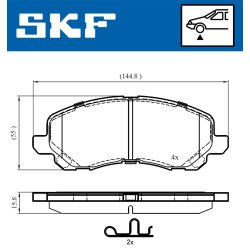 Brake Pad Set VKBP80169A SKF VKBP 80169 A OE Ref 05191217AA