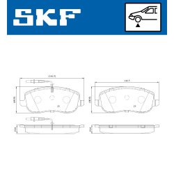 Brake Pad Set VKBP80171E SKF VKBP 80171 E OE Ref 1617258380