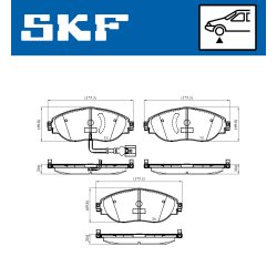 Brake Pad Set VKBP80179E SKF VKBP 80179 E OE Ref 3C0698151E SKF