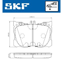 Brake Pad Set VKBP80190 SKF VKBP 80190 OE Ref 0004204900 SKF