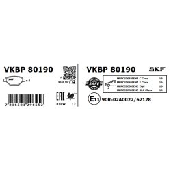 Brake Pad Set VKBP80190 SKF VKBP 80190 OE Ref 0004204900 SKF