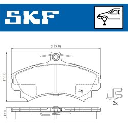 Brake Pad Set VKBP80193A SKF VKBP 80193 A OE Ref 4605A734