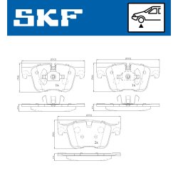 Brake Pad Set VKBP80194 SKF VKBP 80194 OE Ref 1609898580