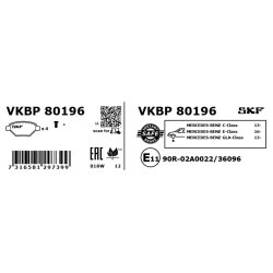 Brake Pad Set VKBP80196 SKF VKBP 80196 OE Ref 0004208700 SKF