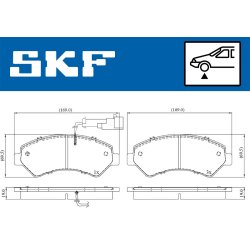 Brake Pad Set VKBP80210E SKF VKBP 80210 E OE Ref 1611839280