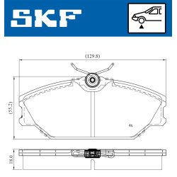 Brake Pad Set VKBP80211 SKF VKBP 80211 OE Ref 410604441R