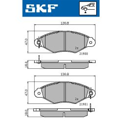 Brake Pad Set VKBP80212 SKF VKBP 80212 OE Ref 172082