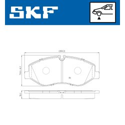 Brake Pad Set VKBP80213 SKF VKBP 80213 OE Ref 4474200020