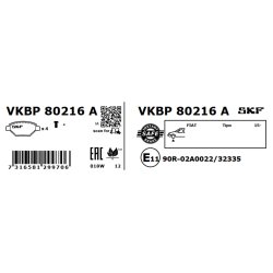 Brake Pad Set VKBP80216A SKF VKBP 80216 A OE Ref 77367628 SKF