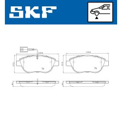Brake Pad Set VKBP80217E SKF VKBP 80217 E OE Ref 5741585