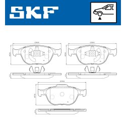 Brake Pad Set VKBP80219 SKF VKBP 80219 OE Ref 1360303 SKF