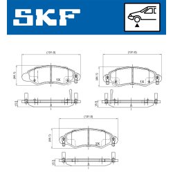 Brake Pad Set VKBP80223A SKF VKBP 80223 A OE Ref 09212697