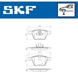 Brake Pad Set VKBP80224 SKF VKBP 80224 OE Ref 1405511