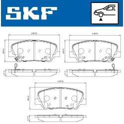 Brake Pad Set VKBP80228A SKF VKBP 80228 A OE Ref 581012MA00