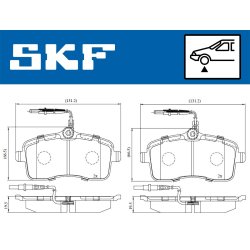 Brake Pad Set VKBP80232E SKF VKBP 80232 E OE Ref 1611456580
