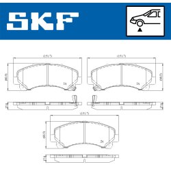 Brake Pad Set VKBP80233A SKF VKBP 80233 A OE Ref 8979474660
