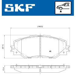 Brake Pad Set VKBP80235 SKF VKBP 80235 OE Ref 0446502230