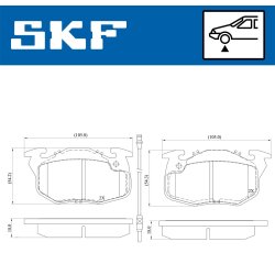 Brake Pad Set VKBP80238E SKF VKBP 80238 E OE Ref 1617247780