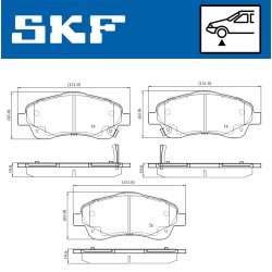 Brake Pad Set VKBP80241A SKF VKBP 80241 A OE Ref 8660000743
