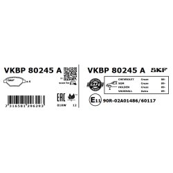 Brake Pad Set VKBP80245A SKF VKBP 80245 A OE Ref 13301207 SKF