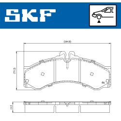 Brake Pad Set VKBP80251 SKF VKBP 80251 OE Ref 05103556AA