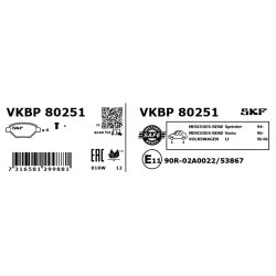 Brake Pad Set VKBP80251 SKF VKBP 80251 OE Ref 05103556AA SKF