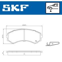 Brake Pad Set VKBP80252A SKF VKBP 80252 A OE Ref 4605A01