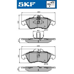 Brake Pad Set VKBP80254 SKF VKBP 80254 OE Ref 0024203920