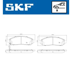 Brake Pad Set VKBP80259A SKF VKBP 80259 A OE Ref 41060EA025