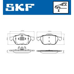 Brake Pad Set VKBP80263 SKF VKBP 80263 OE Ref 410600756R