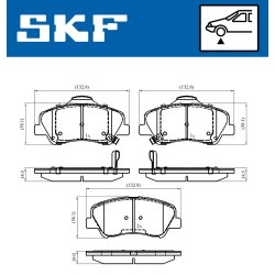 Brake Pad Set VKBP80268A SKF VKBP 80268 A OE Ref 581011RA00