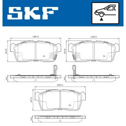Brake Pad Set VKBP80275A SKF VKBP 80275 A OE Ref 0049197217