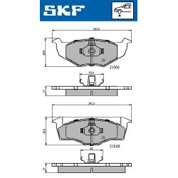 Brake Pad Set VKBP80278 SKF VKBP 80278 OE Ref 6N0698151